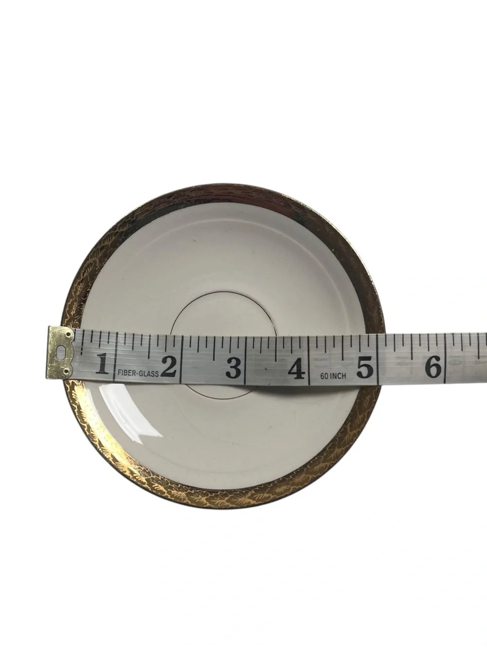 Vtg 30s 6 American Limoges Ivory Ware Saucer Plates 5.5